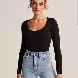 Abercrombie seamless black bodysuit